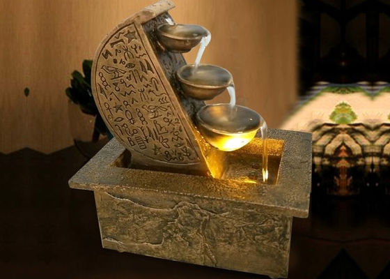 China Malender goldenes Vermögens-Innenwasserfall-Brunnen fournisseur