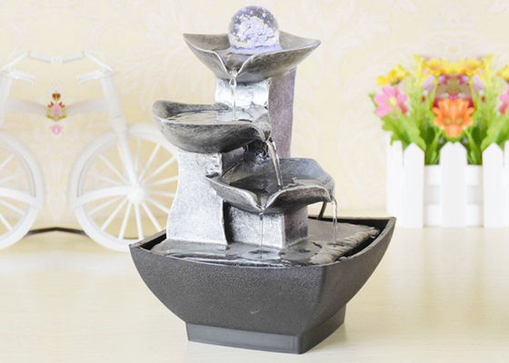 China Zeitgenössisches Innen mit Glaskugel-nordamerikanischem Art-Ausgangsinnenraum-Dekorations-Wohnzimmer-Wasser-Brunnen mit LED fournisseur