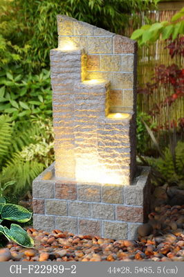 Drei Schritt-Sandstein-Ziegelstein-Garten-Brunnen fournisseur