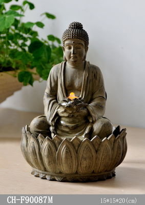 Kleiner beleuchteter Tischplatten-Buddha-Wasser-Brunnen fournisseur