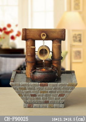 Bambushauptinnenraum-Dekorations-Fernsehkabinett-Wohnzimmer-Tischplatten-Innenwasser-Brunnen mit LED fournisseur
