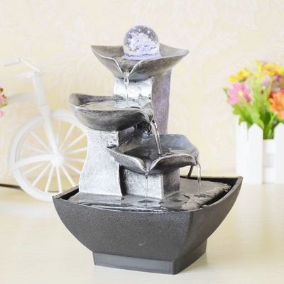 Zeitgenössisches Innen mit Glaskugel-nordamerikanischem Art-Ausgangsinnenraum-Dekorations-Wohnzimmer-Wasser-Brunnen mit LED fournisseur