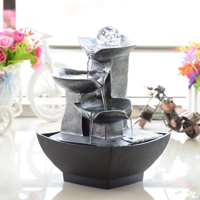 Zeitgenössisches Innen mit Glaskugel-nordamerikanischem Art-Ausgangsinnenraum-Dekorations-Wohnzimmer-Wasser-Brunnen mit LED fournisseur