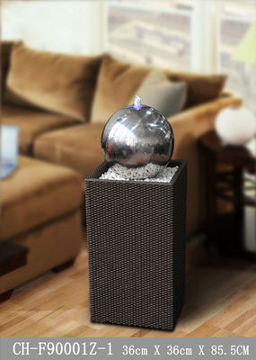 34 Zoll-Zeitgenosse beleuchtete Edelstahl-Ball-Wasser-Eigenschaft fournisseur