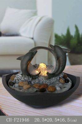 Delphin-Wohnzimmer-Innenwasserfall-Brunnen fournisseur