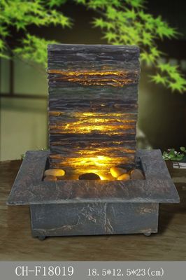 Polyresin-Schiefer-kleine Innenbrunnen und Wasserfälle fournisseur