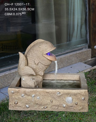 23 Zoll-Fisch-Sandstein-Ziegelstein-Garten-Brunnen fournisseur