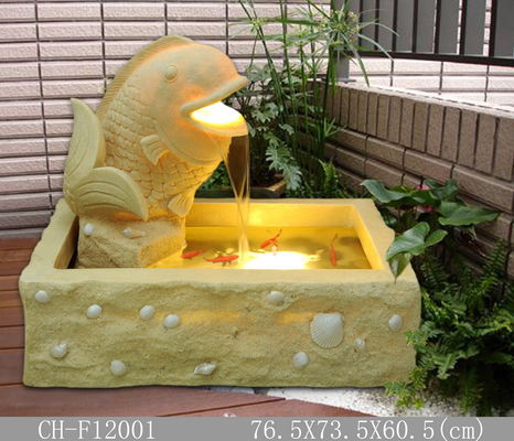 23 Zoll-Fisch-Sandstein-Ziegelstein-Garten-Brunnen fournisseur