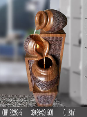 Wärmen Sie geführten Töpfe Polyresin-Garten-Wasser-Brunnen fournisseur