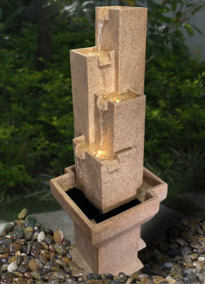 Heller Luxusgarten-Dekor-Sandstein-Wasser-Brunnen fournisseur
