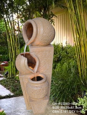 Dekorative Wasser-Brunnen 39 Zoll-Töpfe Polyresin fournisseur