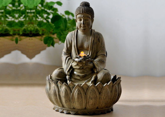 Kleiner beleuchteter Tischplatten-Buddha-Wasser-Brunnen fournisseur