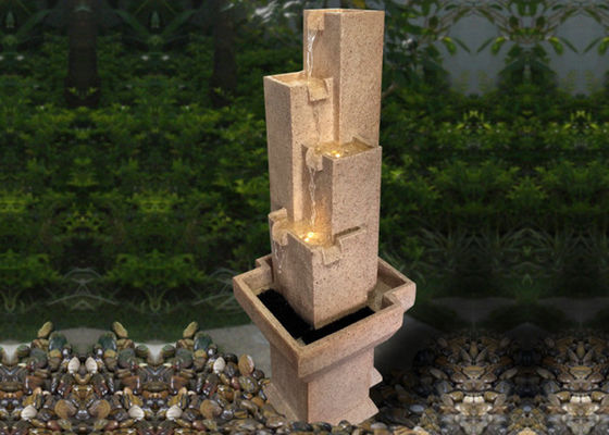 Heller Luxusgarten-Dekor-Sandstein-Wasser-Brunnen fournisseur