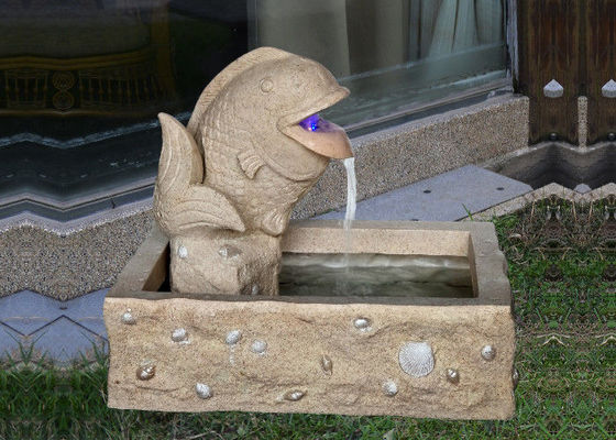 23 Zoll-Fisch-Sandstein-Ziegelstein-Garten-Brunnen fournisseur