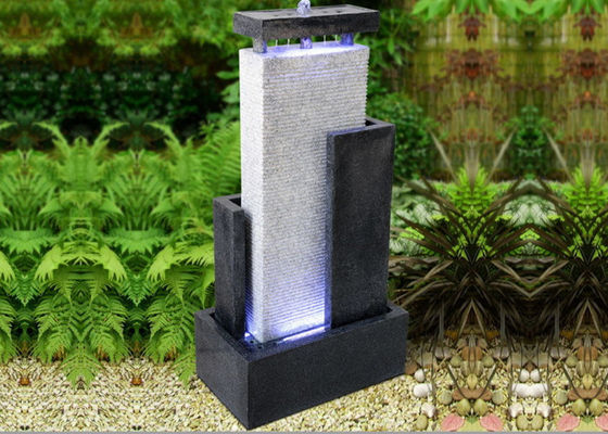 Garten-Dekor-Marmor-hölzerner Effekt-Stein-Wasserfall-Brunnen fournisseur