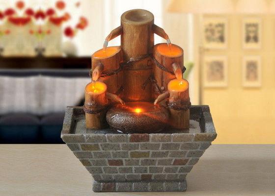 Kerze Bambus-Innenwasser-Brunnen Polyresin mit geführten Lichtern fournisseur