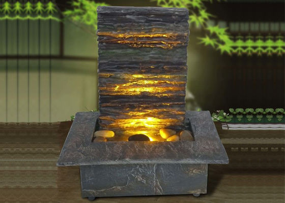 Polyresin-Schiefer-kleine Innenbrunnen und Wasserfälle fournisseur