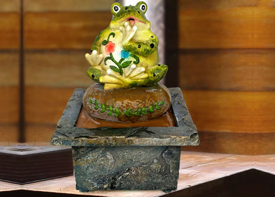 Im amerikanischen Stil Polyresin-Frosch-Innentischplatten-Brunnen fournisseur
