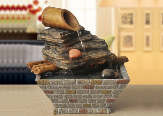 Berg mit klassischem nordamerikanischem Art-Ausgangsinnenraum-Dekorations-Wohnzimmer-Wasser-Bambusbrunnen mit LED fournisseur
