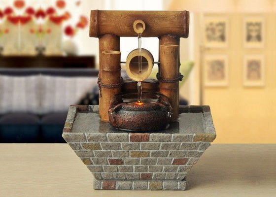 Bambushauptinnenraum-Dekorations-Fernsehkabinett-Wohnzimmer-Tischplatten-Innenwasser-Brunnen mit LED fournisseur