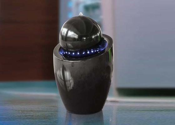 H82cm neigte Fass-Ball führte Leichtwasser-Brunnen-Marmor-Effekt fournisseur