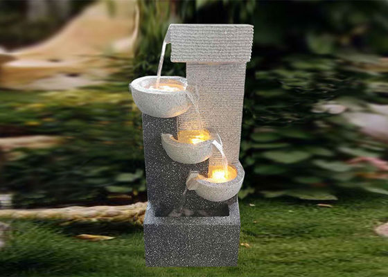 Handgemachter bunter geführter Wasser-Brunnen Polyresin H70.5CM fournisseur