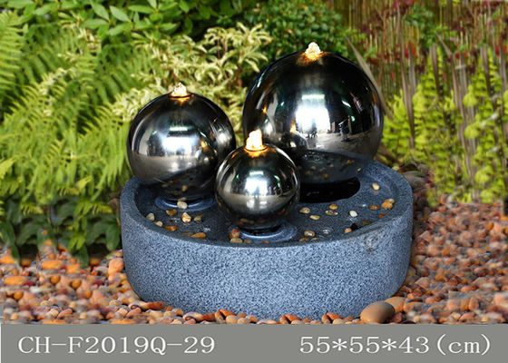 Materieller SS Ball Polyresin führte Wasser-Brunnen-Innenhandgemachtes fournisseur