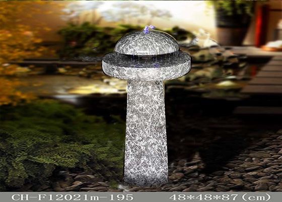 Polyresin-Pilz-Leichtwasserbrunnen Sandsteinfarbe fournisseur